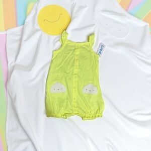 Carter's Yellow Bodysuit with Cloud Pockets